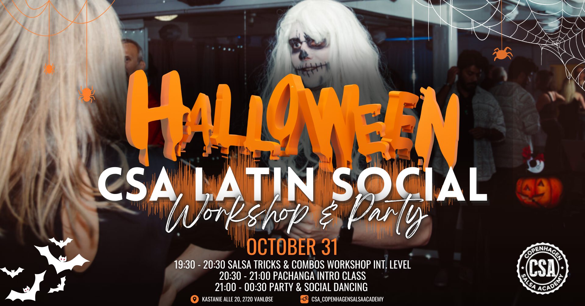 CSA Latin Social Halloween Party at Copenhagen Salsa Academy